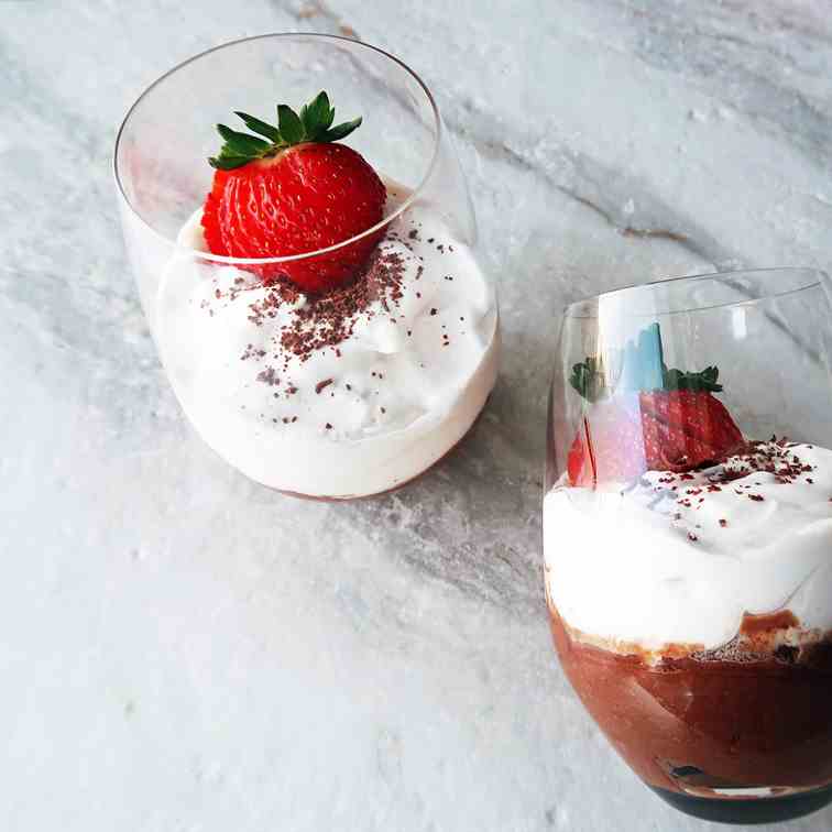 Dark Chocolate Mousse with Coconut Cream