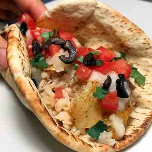 Armenian Takeout Chicken Pita with Garlic 